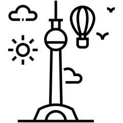 Germany line icon design 