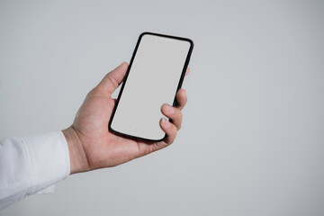 Hand holding smart phone