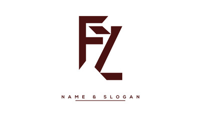 FZ,  ZF,  F,  Z  Abstract  Letters  Logo  Monogram