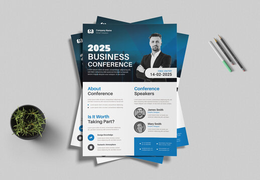 Business Conference Flyer Layout