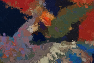 Naklejka premium Oil paintings and various flowers, birds, chrysanthemums, mushrooms are beautiful