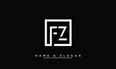 FZ,  ZF,  F,  Z  Abstract  Letters  Logo  Monogram