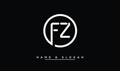 FZ,  ZF,  F,  Z  Abstract  Letters  Logo  Monogram