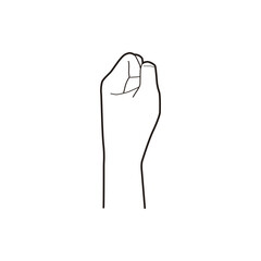 Hand Gesture Fashion Illustration Series Flat Sketch Vector Design