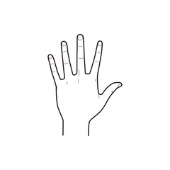 Hand Gesture Fashion Illustration Series Flat Sketch Vector Design