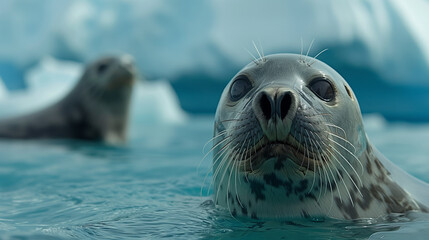 Seals in Antarctica.