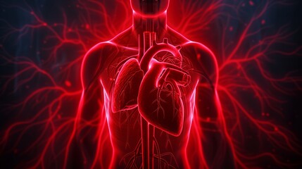 Cardiovascular system. consists of the heart, arteries, veins, and capillaries. The heart and vessels work together intricately to provide adequate blood flow to all parts of the body