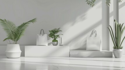 A modern banner for shopping stores. Live shopping product presentation with realistic visuals and ample copy space