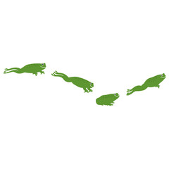 frog jumping illustration 