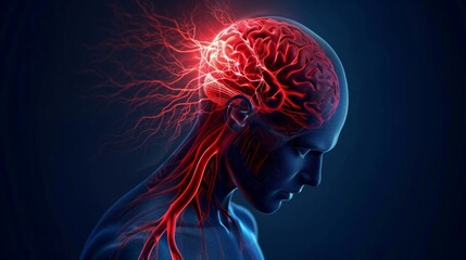 A stroke or a brain attack. occurs when something blocks blood supply to part of the brain or when a blood vessel in the brain bursts. In either case, parts of the brain become damaged or die