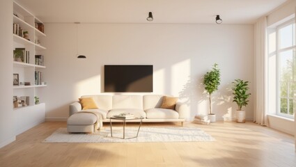 modern bright minimalistic cozy interior