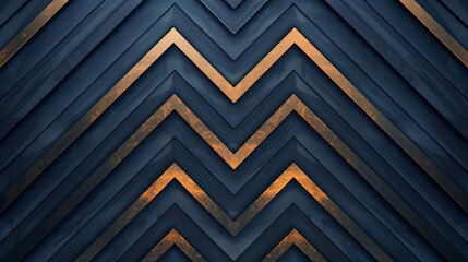 Vertical Zigzag in Gold on Deep Indigo - Ideal for Web Design and Fashion Trends