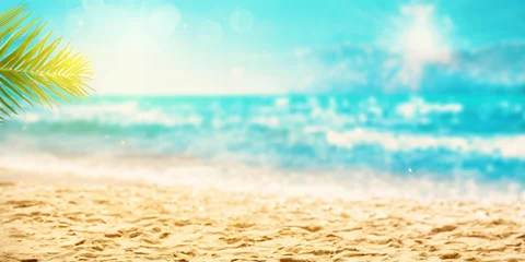 Crédence de cuisine en verre imprimé Turquoise summer beach background