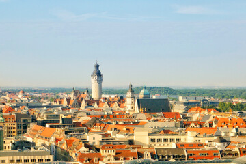 Panoramic view of Leipzig cityscape