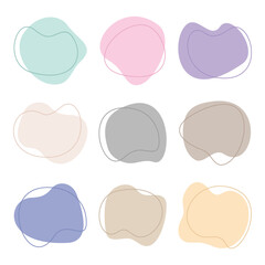 abstract fluid hand drawn organic shapes