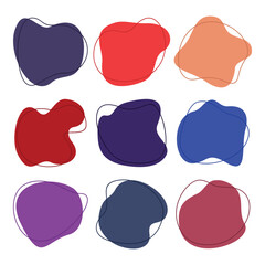 abstract fluid hand drawn organic shapes