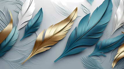 Feather texture, pastel color pastel background line decoration