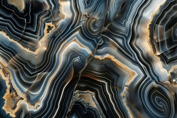 Close Up of a Black and White Marble