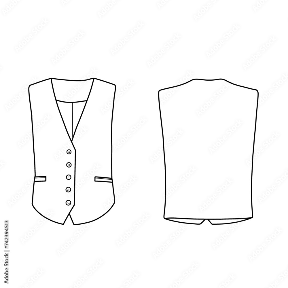 Sticker Formal wear for men and women. Formal business suits waistcoat.