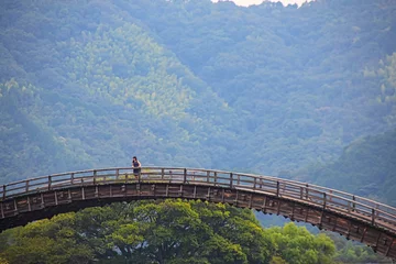 Foto op Plexiglas Kintai Brug 岩国の錦帯橋