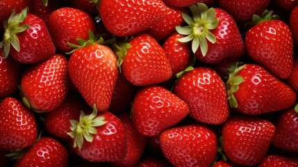 Close-up red ripe strawberry background