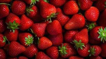 Close-up red ripe strawberry background
