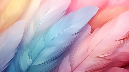 Fototapeta na wymiar Multicolor feather background, feather texture