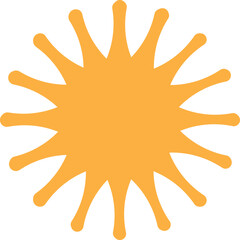 Sun Icon. Bright Vector Illustration Design. Transparent Background.	
