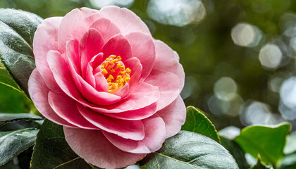 Camellia, copyspace on a side