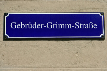 Emailleschild Gebrüder-Grimm-Straße