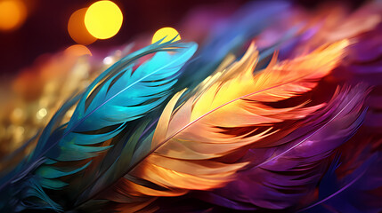 Fototapeta premium Beautiful abstract feather background, feather texture