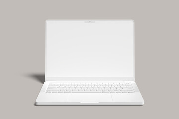 Laptop Clay Blank Mockup