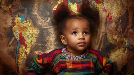 Cheerful African girl.