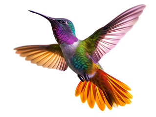 Obraz premium A Colorful hummingbird flying