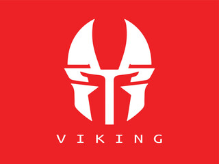 Viking logo design icon symbol vector illustration.