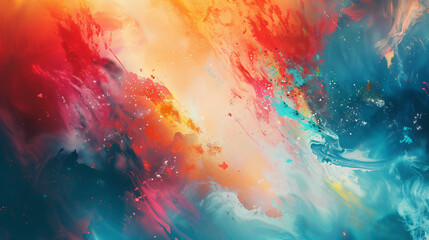 Ethereal Artistry: Colorful brush stains.