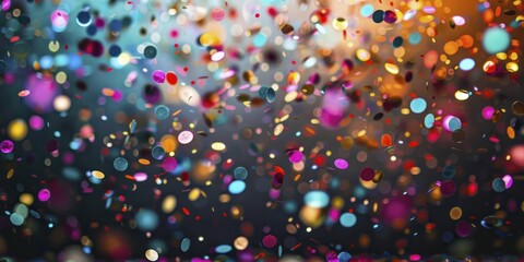 Obraz na płótnie Canvas Joyful confetti dots in vibrant colors create a party atmosphere