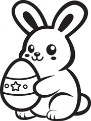 Easter egg , rabbit cartoon