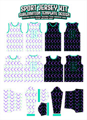 violet futuristic outline Jersey Apparel Sports Wear print pattern