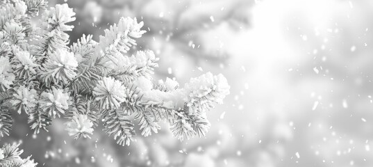Obraz premium Snowy white background, textured like fresh snow, winter wonder