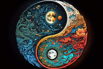 Obraz na płótnie Canvas High-quality ying yang concept.