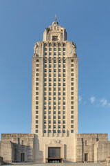 Fototapeta na wymiar Louisiana state capitol tower in Baton Rouge