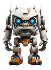 3d futuristic style small robot character, generative ai