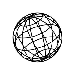 Vector Sphere Object Shape Stripes