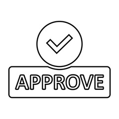 Approve, stamp, stamped icon