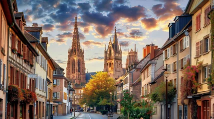 Foto op Plexiglas France, Strasbourg, the old towers © UsamaR