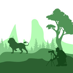 Wildlife Nature Photographer Illustration