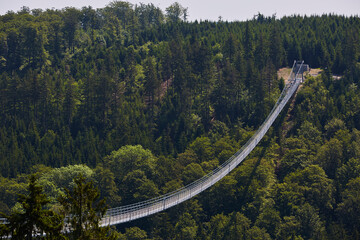 Skywalk, Hängebrücke in Hessen, Willingen, Upland - Zwei Wochen vor Eröffnung 2023 - Wanderung 