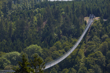 Skywalk, Hängebrücke in Hessen, Willingen, Upland - Zwei Wochen vor Eröffnung 2023 - Wanderung 