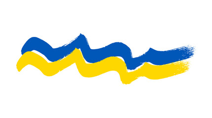 Ukrainian national flag in grunge style